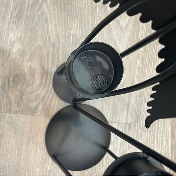 Candle Holder Angel set if 2 Different size in Black Metal - Picture 4 of 6